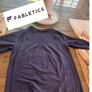 Fabletics Navy Blue Long Sleeve Top